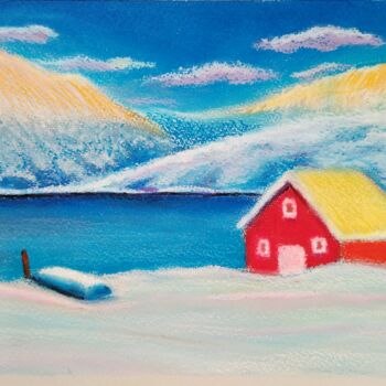 Pintura titulada "Beautiful Norway" por Adonis Tukhvatshyn, Obra de arte original, Pastel