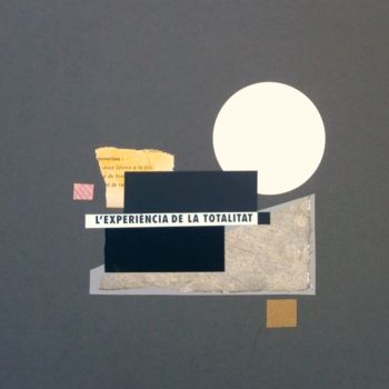 「Light Moon」というタイトルのコラージュ Adriana Katzによって, オリジナルのアートワーク, 紙