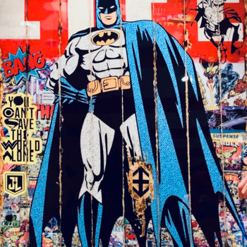 Collages getiteld "Batman 80th Anniver…" door Adriano Cuencas, Origineel Kunstwerk, Collages
