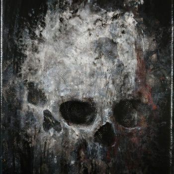 Malerei mit dem Titel "Double Skull" von Adrien Conrad, Original-Kunstwerk, Acryl