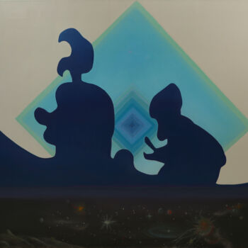 "Silhouettes" başlıklı Tablo Aeon tarafından, Orijinal sanat, Petrol