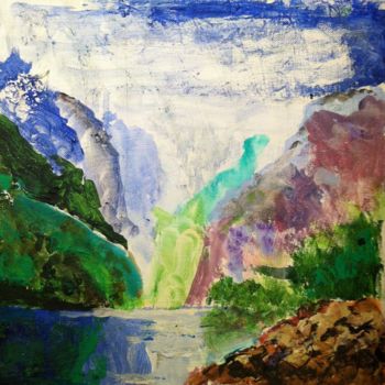 Painting titled "Norway" by Terri, Original Artwork, Other