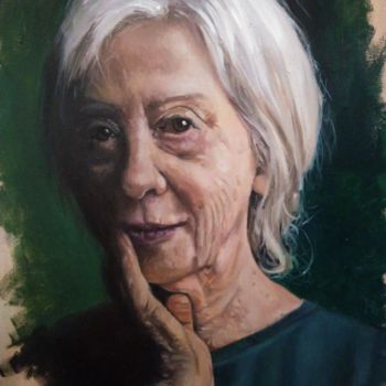 Pintura titulada "Fernanda Montenegro" por Agnelo Andrade, Obra de arte original, Oleo