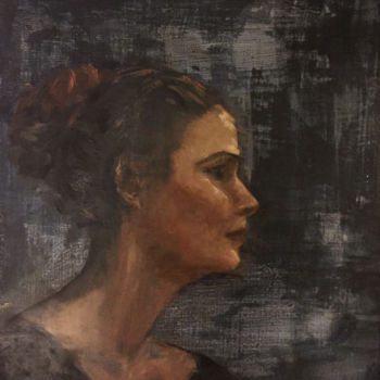 Peinture intitulée "Jeune Soprano" par Agnès Giudicelli, Œuvre d'art originale, Huile