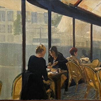 Peinture intitulée "Montparnasse 2" par Agnès Giudicelli, Œuvre d'art originale, Huile