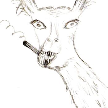 Dessin intitulée "Lux Funky Bit Smoky…" par Agnieszka Botor-Probierz, Œuvre d'art originale, Crayon