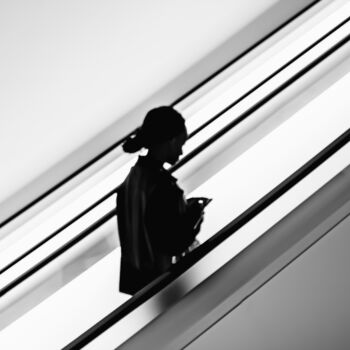 Fotografia intitulada "l'escalator" por Agron Salija, Obras de arte originais, Fotografia digital
