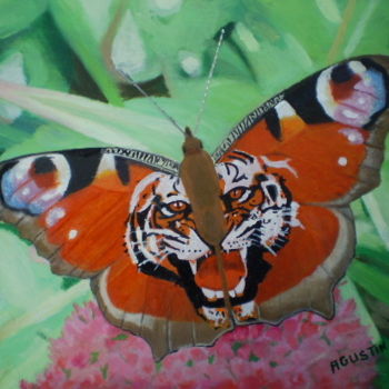 Pintura titulada "mariposa-tigres.jpg" por Agustin, Obra de arte original, Oleo