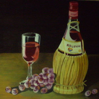 Peinture intitulée "buen-vino.jpg" par Agustin, Œuvre d'art originale, Huile