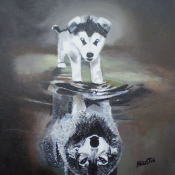 Pintura titulada "lobito.jpg" por Agustin, Obra de arte original, Oleo