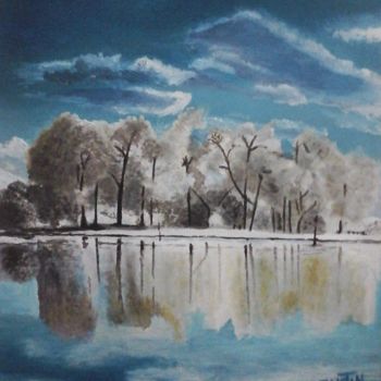 Peinture intitulée "lago-blanco.jpg" par Agustin, Œuvre d'art originale, Huile