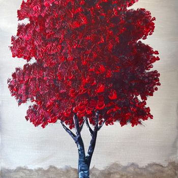 "single red tree" başlıklı Tablo Aisha Haider tarafından, Orijinal sanat, Akrilik