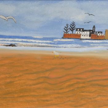 「sur-la-plage.jpg」というタイトルの絵画 Ahmed Fertatによって, オリジナルのアートワーク, オイル