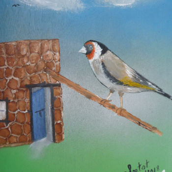 Pintura titulada "bel-oiseau.jpg" por Ahmed Fertat, Obra de arte original, Oleo