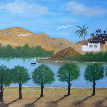 Painting titled "belle-rive.jpg" by Ahmed Fertat, Original Artwork, Oil