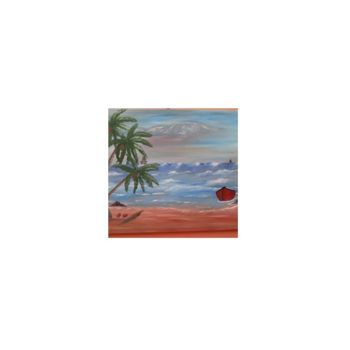 Malarstwo zatytułowany „plage-tropicale-80x…” autorstwa Ahmed Fertat, Oryginalna praca, Olej
