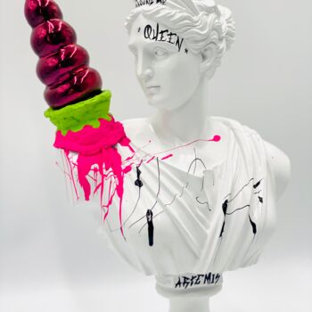 Escultura titulada "Artemis with Pop Ic…" por Ahu Didem Kaya, Obra de arte original, Acrílico