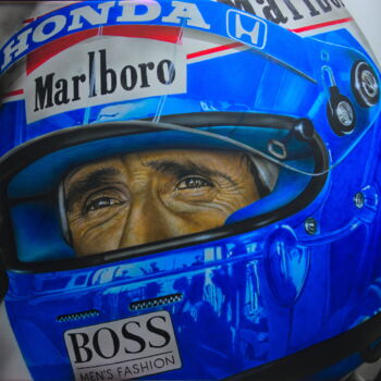 绘画 标题为“„Alain Prost“ - McL…” 由Airbrush-Meckel, 原创艺术品, 喷枪