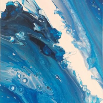 Ζωγραφική με τίτλο "Triple Blue Water" από Karen Nealon, Αυθεντικά έργα τέχνης, Ακρυλικό