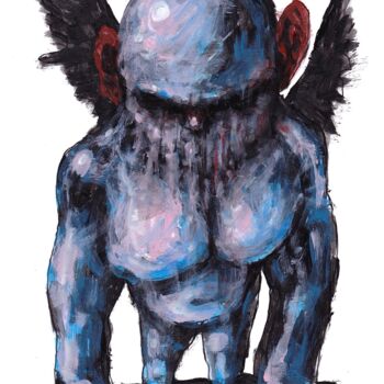 「Mr. Blue Kong」というタイトルの絵画 Аксенов Русланによって, オリジナルのアートワーク, アクリル