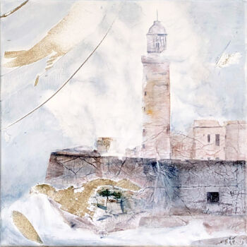 Peinture intitulée "Le phare El Morro à…" par Alain Abramatic, Œuvre d'art originale, Huile Monté sur Châssis en bois