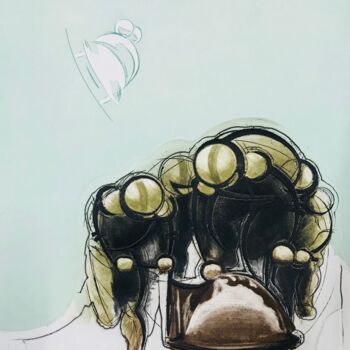 Obrazy i ryciny zatytułowany „bobsleigh” autorstwa Alain Bar, Oryginalna praca, Rytownictwo