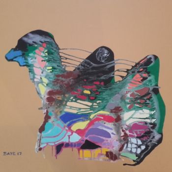 Malerei mit dem Titel "Le chameau du Gobi" von Alain Baye, Original-Kunstwerk
