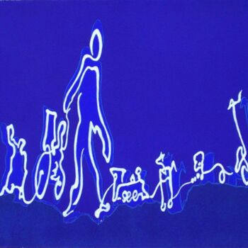 绘画 标题为“à chacun son univer…” 由Alain Berche, 原创艺术品, 丙烯