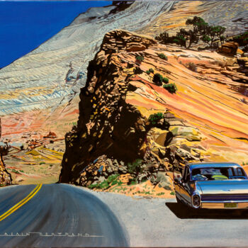 Pintura titulada "Zion national park" por Alain Bertrand, Obra de arte original, Oleo