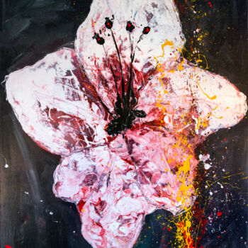 Malerei mit dem Titel "fleurange" von Alain Bulle, Original-Kunstwerk, Acryl Auf Keilrahmen aus Holz montiert