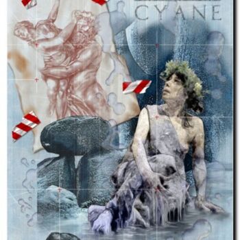 Digital Arts titled "Cyané estampe" by Alain Campello, Original Artwork, 2D Digital Work