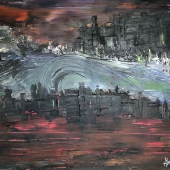 Pittura intitolato "La vague" da Alain Erpelding, Opera d'arte originale, Olio