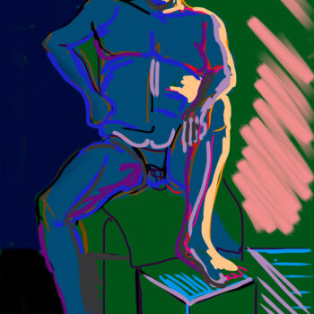 Digital Arts titled "Gerard 5" by Alain Galet, Original Artwork, Digital Painting