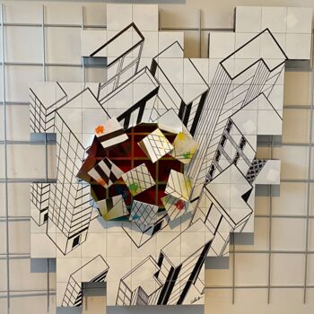 Sculpture titled "Renouveau" by Alain Oddo, Original Artwork, Marker