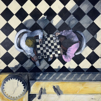 Pintura titulada "GÉOMETRIE PATRIMONI…" por Alain Rouschmeyer, Obra de arte original, Acrílico Montado en Bastidor de camill…