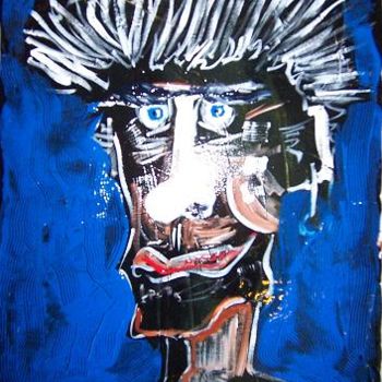 Painting titled "Sourire Scarifié" by Alain Granger (A.G.R), Original Artwork, Oil