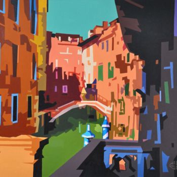 Painting titled "Un jour à Venise" by Alain Grisel, Original Artwork, Oil