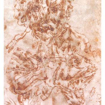 Malerei mit dem Titel "Ludovico Ariosto" von Albert Cruells, Original-Kunstwerk, Pigmente Auf Holzplatte montiert