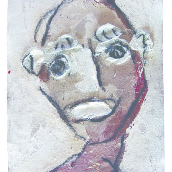 Schilderij getiteld "Lolo" door Albert Cruells, Origineel Kunstwerk, pigmenten Gemonteerd op Karton
