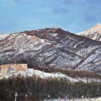 Painting titled "Mountains in Krasna…" by Albert Safiullin, Original Artwork, Oil