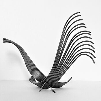 Sculpture intitulée "Soul - when spring…" par Albert Dura, Œuvre d'art originale, Métaux