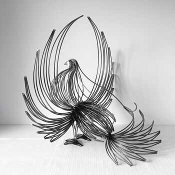 Escultura titulada "Phoenix" por Albert Dura, Obra de arte original, Metales