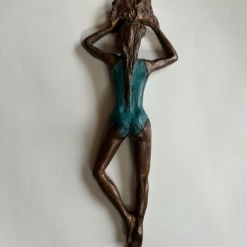 Sculptuur getiteld "Nuotatrice" door Albertini, Origineel Kunstwerk, Bronzen