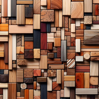 Digital Arts με τίτλο "Harmony in Wood: An…" από Alberto Capitani, Αυθεντικά έργα τέχνης, Εικόνα που δημιουργήθηκε με AI
