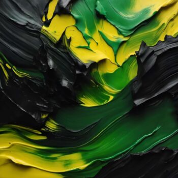 Digital Arts titled "Swirling Green and…" by Alberto Capitani, Original Artwork, AI generated image
