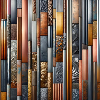 Цифровое искусство под названием "Vertical Textural R…" - Alberto Capitani, Подлинное произведение искусства, Изображение, с…