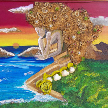 Коллажи под названием "O Despertar da Natu…" - Alberto Fazart, Подлинное произведение искусства, Акрил Установлен на Деревян…