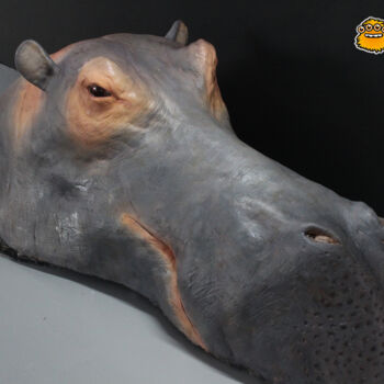 Sculpture titled "hipopótamo" by Alberto Hortas Lopez, Original Artwork, Resin