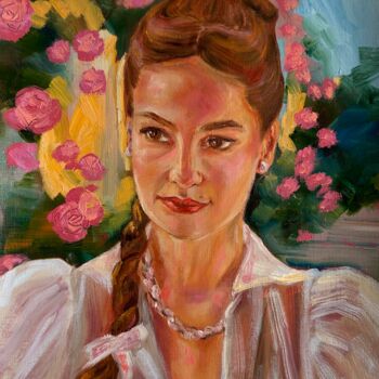 Painting titled "Francesca Bridgerton" by Albina Ayhan, Original Artwork, Oil