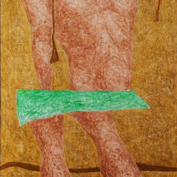 Malerei mit dem Titel "Зеленая юбка" von Aleksei Filippov, Original-Kunstwerk